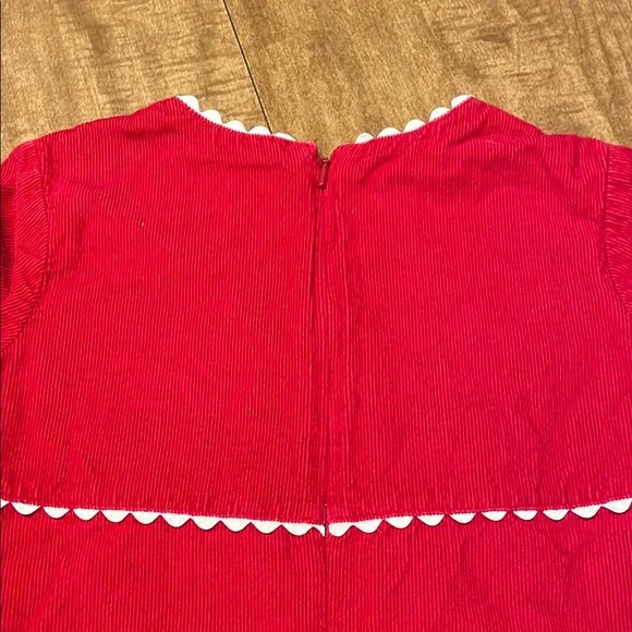 Hanna Andersson Red Corduroy Dress with Lace Trim - Picture 9 of 13